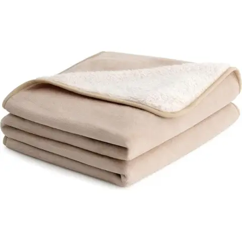 Lesure Wasserdichte Hundedecke für große Hunde, Outdoor-Hundedecke, Waschbare Hundedecke, Sofaschutz, Sherpa-Fleece-Katzendecke, Flauschig und weich, 152 x 127 cm, Cremefarbe
