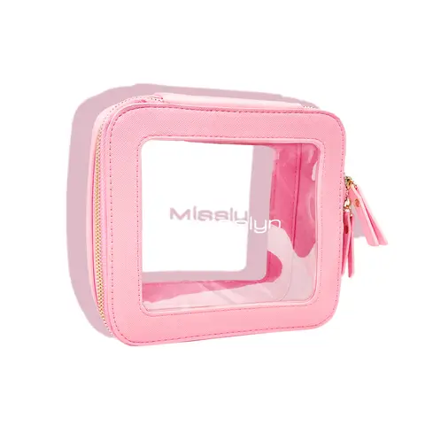 MISSILYN Masculette de voyage semi-transparente et imperméable, transparente, capacité 1/4 L, pliable élégante, aspect élégant, vue claire, protection anti-éclaboussures, design spacieux, facile à nettoyer, polyvalente