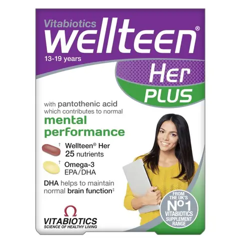 Vitabiotics Wellteen Her Plus Daily Wellness Support Tablets - 56 Tablets