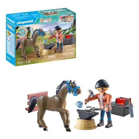 PLAYMOBIL 71357 Horses of Waterfall Farrier Ben and Archilles
