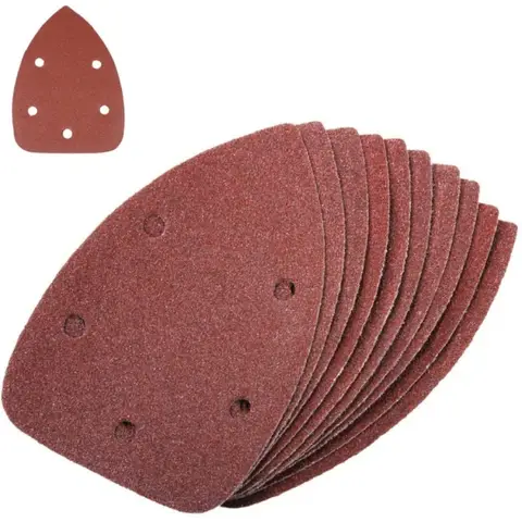 Silverline Hook & Loop Detail Sander Sheets 140mm 10pk 80 Grit