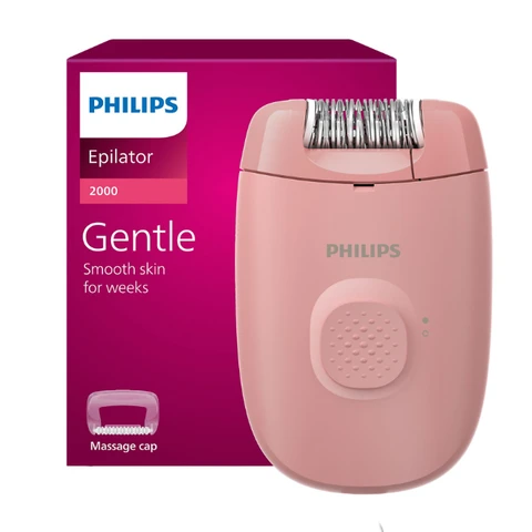Philips Series 2000 Epilator met massagekapje- langdurig haarvrij - Peach - Met snoer - BRE227/00