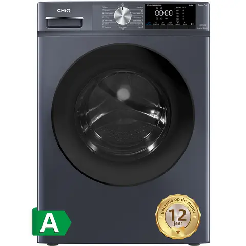 CHiQ - Wasmachine - 9 KG - Space Pro - 16 programma's - AI Smart - Stoomwassen & Quick Wash - 12 jaar garantie op motor - Energieklasse A  CFL90-14586IM3XA