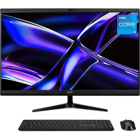 acer Aspire C27-1800 All-in-One Desktop PC – Intel Core i5-12450H, 8GB RAM, 512GB SSD, 27" Full HD Display, Windows 11, Black