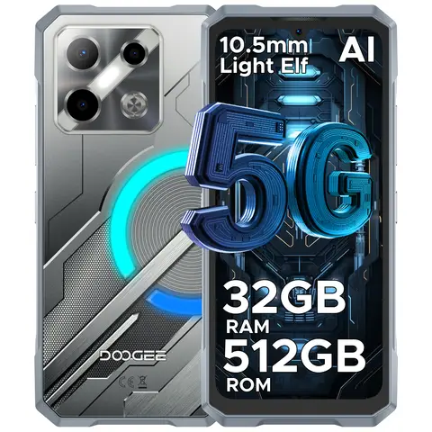DOOGEE Blade GT Pro 5G Rugged Smartphone 2025, 32GB RAM + 512GB ROM, 120Hz 6.72-inch FHD+ Display, 100MP AI Camera, Android Mobile Phone with 5G Dual SIM, Face & Finger ID, NFC
