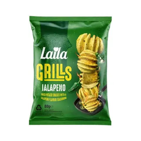 Laila Crispy Potato Grills Jalapeno Flavour 250g