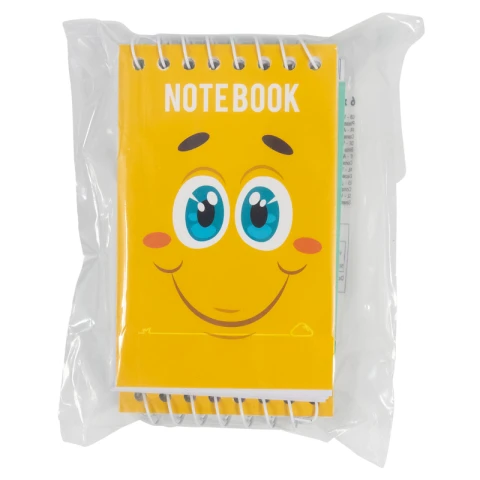 Morrisons Party Favours Notebook Smiley Face Yellow 6pcs