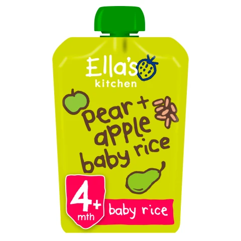 Ella's Kitchen Pear & Apple Baby Rice 4+ Months 120G