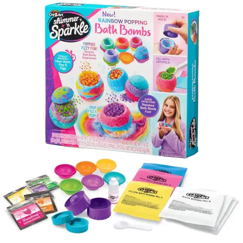 SHIMMER N SPARKLE RAINBOW POPPING BATH BOMBS (17345)