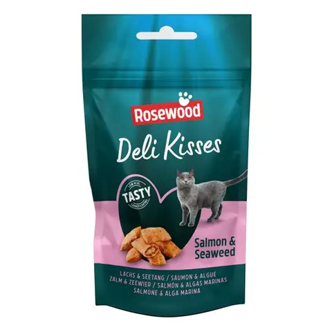 Rosewood Deli Kisses Cat Treats Salmon and Seaweed Flavour No Added Sugar 60g