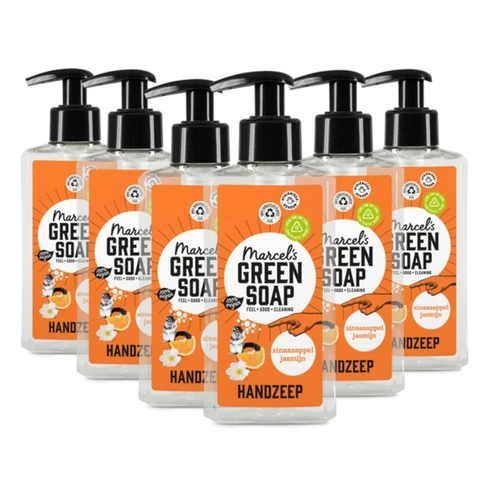 Marcel's Green Soap Handzeep - Sinaasappel & Jasmijn - 6 x 250 ml