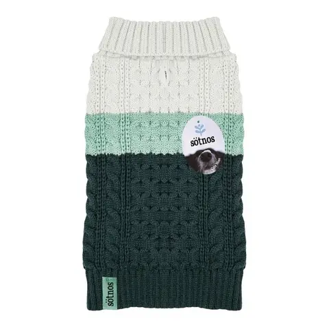 Sotnos Colour Block Aqua Sweater Small 23cm