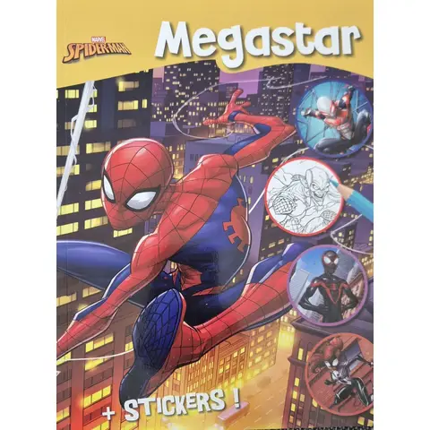 Disney Megastar kleurboek Spider-Man - 24 x 28 cm, geel