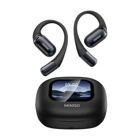 Miniso M93 Touch-Screen Open-Ear Wireless EarBuds - Black