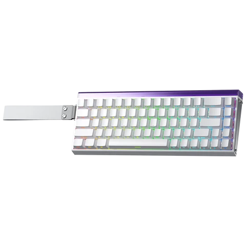 AULA Hero 68 mechanische Gaming-Tastatur, Hall-Effekt-Magnetschalter, 0,01 mm einstellbare Auslösung, Rapid Trigger, 8K Polling-Rate, seitlich graviert, 60% RGB-Tastatur mit Kabel, US-Layout, Weiß&Schwarz King Magnetschalter