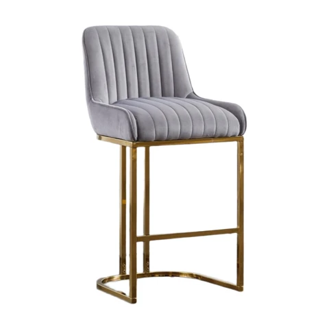 chairus Bar Stools Set of 2 Velvet Counter Chairs with Backrest Breakfast Bar Stools for Kitchen