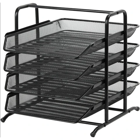 Senhoglb 4 Tier A4 Mesh in Tray，Black, New Year Sale , Top gift picks