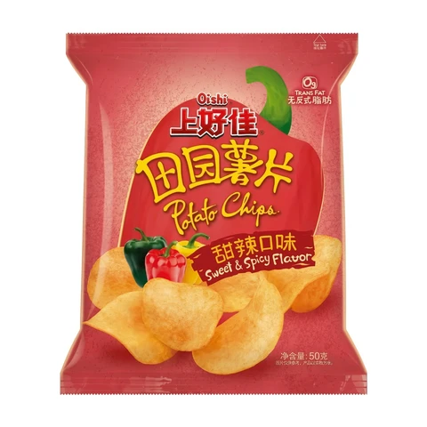 Oishi Potato Chips Sweet & Spicy Flavor 50g