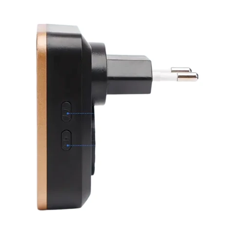 Aigostar Sonnette Sans Fil AC Auto-Alimentée IP44 - Noir & Doré