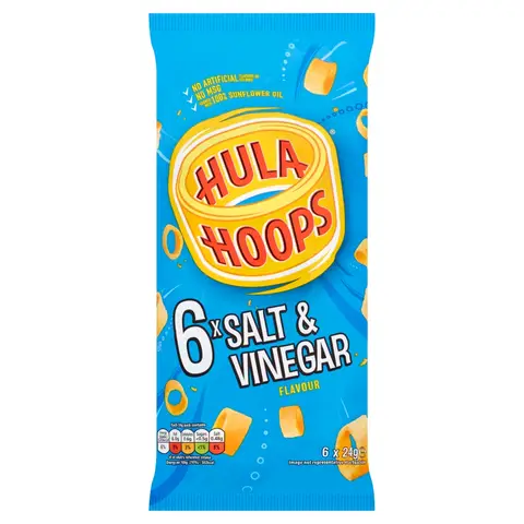 Hula Hoops Salt & Vinegar 6 X 24g
