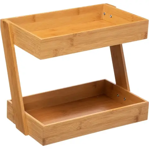 5five bamboe rek - 31,5 x 22,5 x 26 cm, bruin