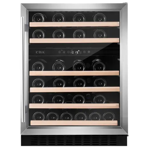 CDA 60cm Freestanding/under counter wine cooler, stainless steel