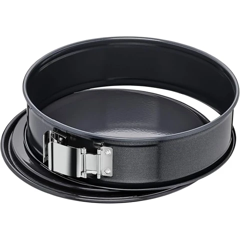 Original Kaiser La Forme Plus Springform 28 cm rund, Backform mit 2 Böden, Flach- und Rohrboden, SafeClick-Verschluss, Kuchenorm mit Emailleboden, antihaftbeschichtet, schnittfest, auslaufsicher