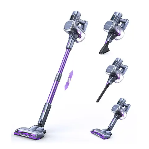 Lubluelu Battery Vacuum Cleaner with Strong Suction Power, Cordless Vacuum Cleaner with up to 50 Minutes Running Time, Vacuum Cleaner Freestanding with Removable Battery for Hard Floors, Pet Hair,Lubluelu+202:Vacuum Cleaner 