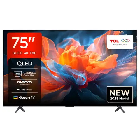 TCL 75T8C 75 Zoll  144Hz Gaming TV QLED 4K UHD HDR 10+