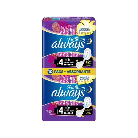 ALWAYS Ultra Night - Serviettes Hygiéniques Nuit Extra - 10 Unités