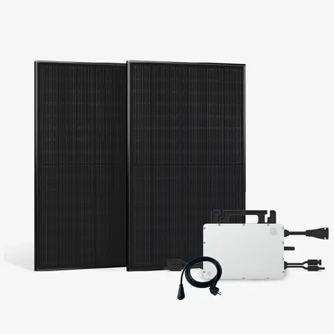 【Next-Day Delivery】SKYWORTH Balkonkraftwerk 900 W Komplettset – 2 × 450 W Solarmodul, 800 W Mikrowechselrichter, 5 m AC-Kabel