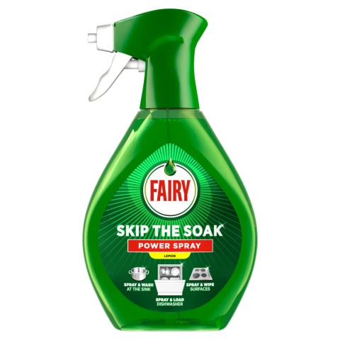 Fairy Skip The Soak Power Spray Lemon 650ml, Dish & Kitchen Spray, Pre-Treatment,
