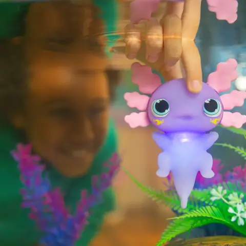 Animagic Let’s Glo Axolotl Pastel Glow in the Dark Plush Soft Toy