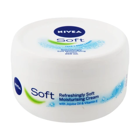 NIVEA  Soft Moisturiser Face Body & Hands 200ML