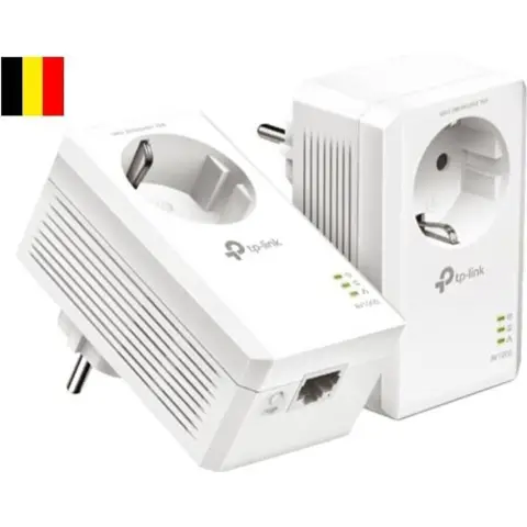 TP-Link Powerline Adapter Set TL-PA7017P KIT(1000Mbit/s, mit Steckdose, Gigabit-Port, Plug&Play, Kompatibel mit allen HomePlug AV/AV2 Powerline Adaptern, Ideal für Media-Streaming)