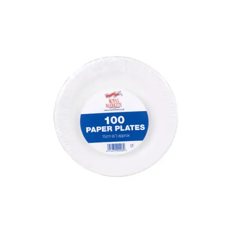 6in White Paper Plate (Royal Markets)