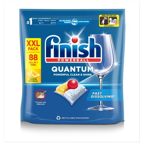 Finish Quantum All in One Dishwasher Tablets Lemon - 88 Tabs