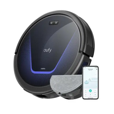 Eufy G50 Hybrid Robot Vacuum and Mop, 4,000 Pa Strong Suction, Dynamic Navigation, Pro-Detangle Comb, Roller Brush, Ideal for Pet Hair, Hard Floors