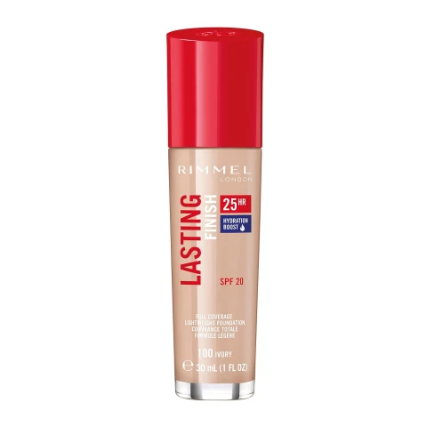 Rimmel LASTING FINISH FOUNDATION 25HR (WITH COMFORT SERUM) 30ML 100 Ivory