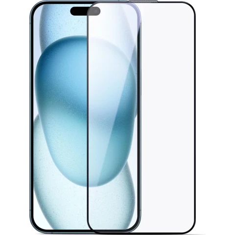 Joyroom JR-MLG0287 2,5D Blaulichtblocker- und staubdichte Hartglas-Schutzfolie mit schwarzem Rahmen für iPhone 16 Pro Max