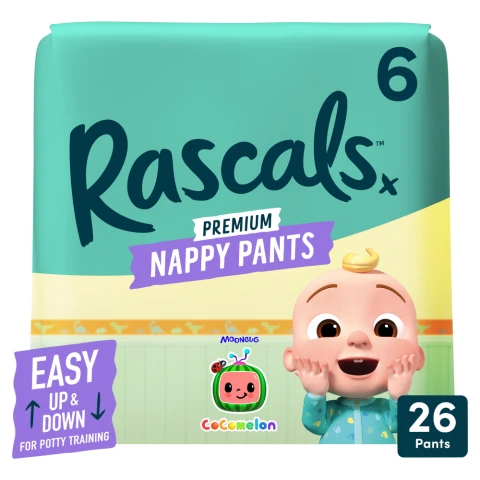 Rascals CoComelon Size 6 Nappy Pants 26 Pack