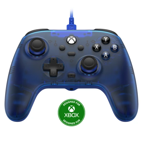 GameSir T7 Kabelgebundener Controller für Xbox Series X|S, Xbox One & Windows 10/11, Plug-and-Play Gaming-Gamepad mit Hall-Effekt-Joysticks/Hall-Triggern, 3,5mm Audioanschluss - Blau