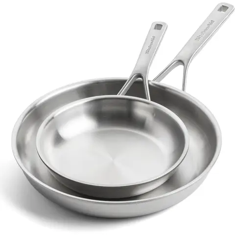 KitchenAid Multiply Frypan Set of 2 Uncoated: Frypan 20cm + Frypan 28cm