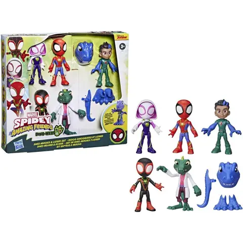 Spidey and his Amazing Friends Dino Webs Heroes & Lizard Figure Set
