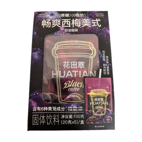 CHALATTE COFFEE Pflaumen-Instantkaffee nach amerikanischer Art 20 g x 5