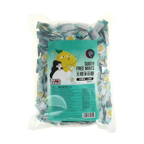 Xiao Ha Qi Zuckerfreie Minzbonbons Zitrone-Geschmack 1kg