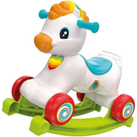 Clementoni baby 3-in-1 pony schommel- en looptoy - multikleur, 55 x 46 x 19 cm