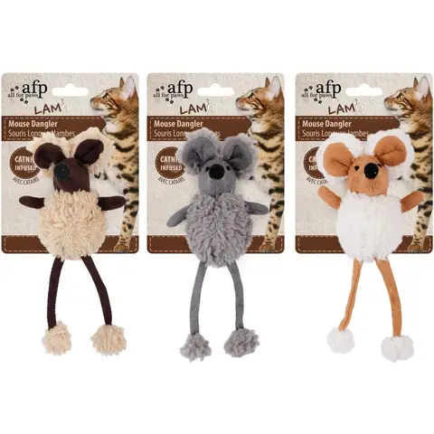 AFP Souris Dangler + Herbe à chat - Assortiment