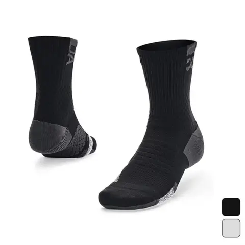 Under Armour ArmourDry Playmaker Unisex Mid-Crew Socks - Black