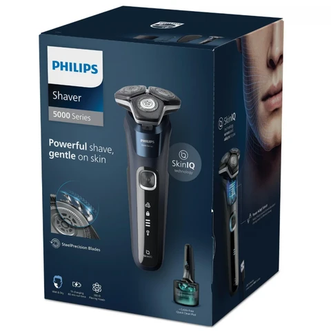 Philips S5885/50 - Rasoir série 5000 - 100% étanche, Rasoir électrique, Lames ComfortCut, Utilisation sans fil